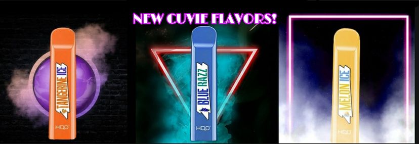New HQD Cuvie Flavors in 2020 - Tangerine Ice, Melon Ice and Blue Razz